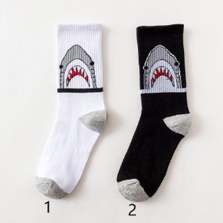 ❤Welove❤ Thời trang vớ cá tính cá tính cổ điển mô hình cá mập đen và vớ nữ