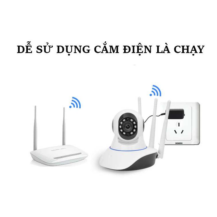 [Mã SKAMPUSHA7 giảm 8% đơn 250k]CAMERA IP WIFI TRONG NHÀ X8100 3 ANTEN DÙNG APP YOOSEE XOAY 360 ĐỘ BẮT SÓNG MẠNH HƠN | BigBuy360 - bigbuy360.vn