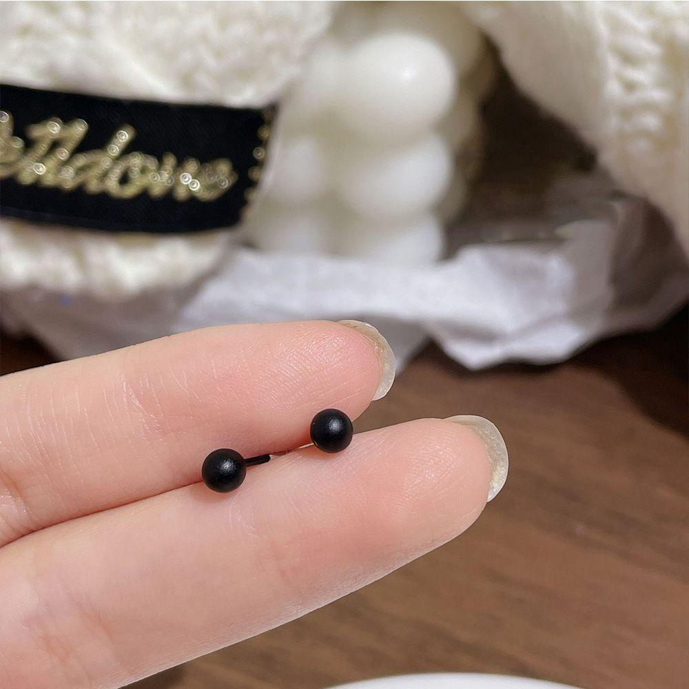 QQMALL Khuyên Tai Xỏ Hạt Nhựa Resin Phong Cách Hàn Quốc Ngọt Ngào Dễ Phối Đồ Dành Cho