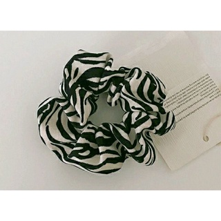 Dây cột tóc Scrunchies lụa sọc vằn BIG SIZE siêu to nhún nhiều thời trang cho nữ