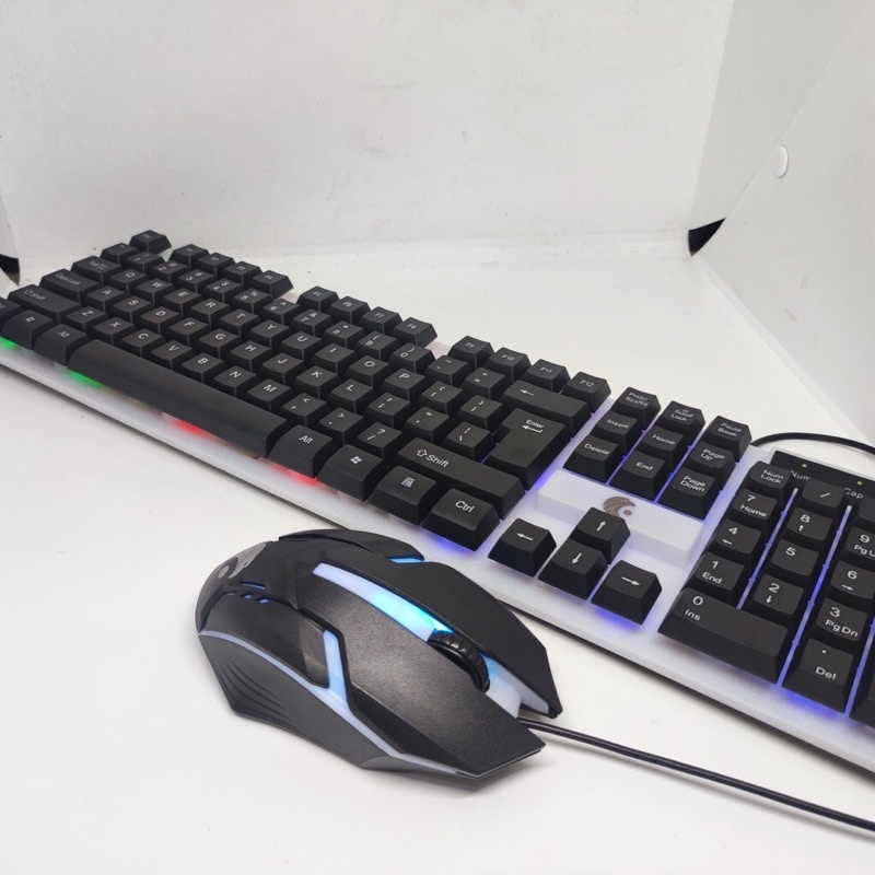 Combo Bộ Phím Kèm Chuột Máy Tính Chuyên Game Giả Cơ GoldTech GT200 Led 7 Màu