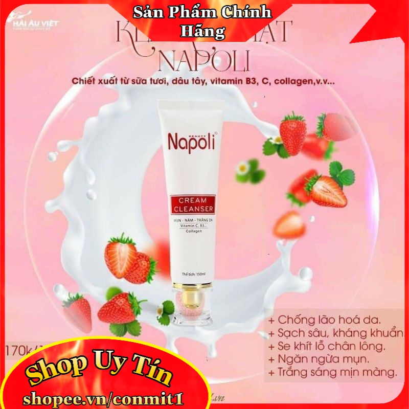 CREAM CLEANSER NAPOLI Kem Rửa Mặt 🌳 Chính Hãng 🌳 Sữa Rửa Mặt Napoli Của Hải Âu Việt