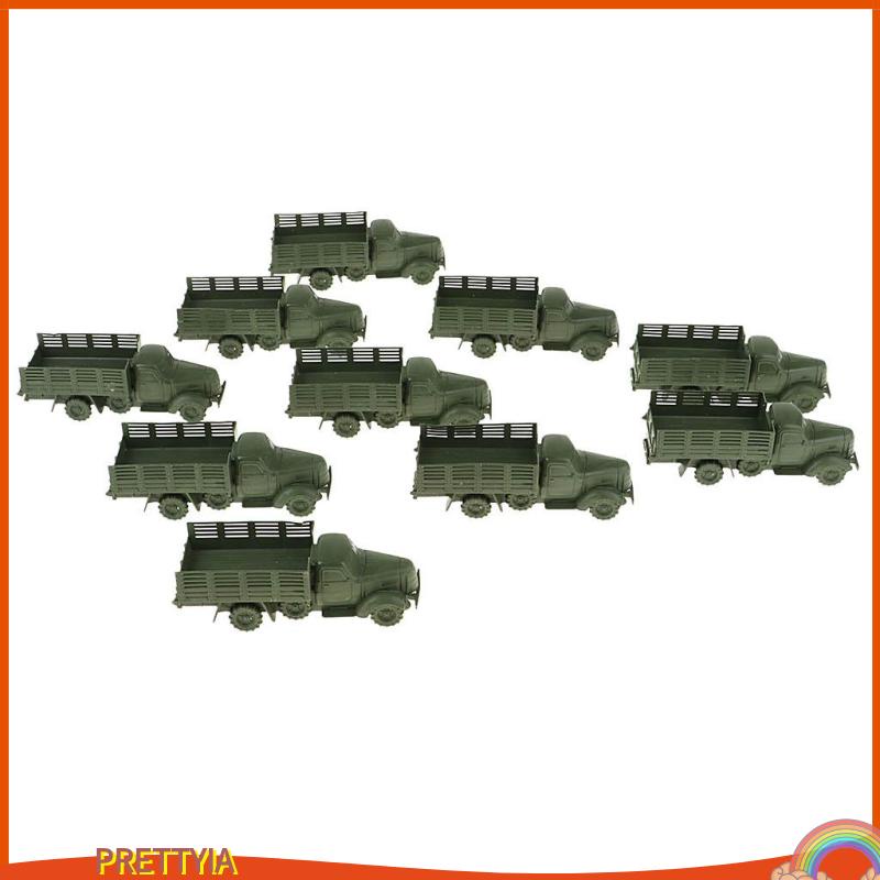 Set 10 Mô Hình Xe Tải Quân Đội Đồ Chơi Cho Bé