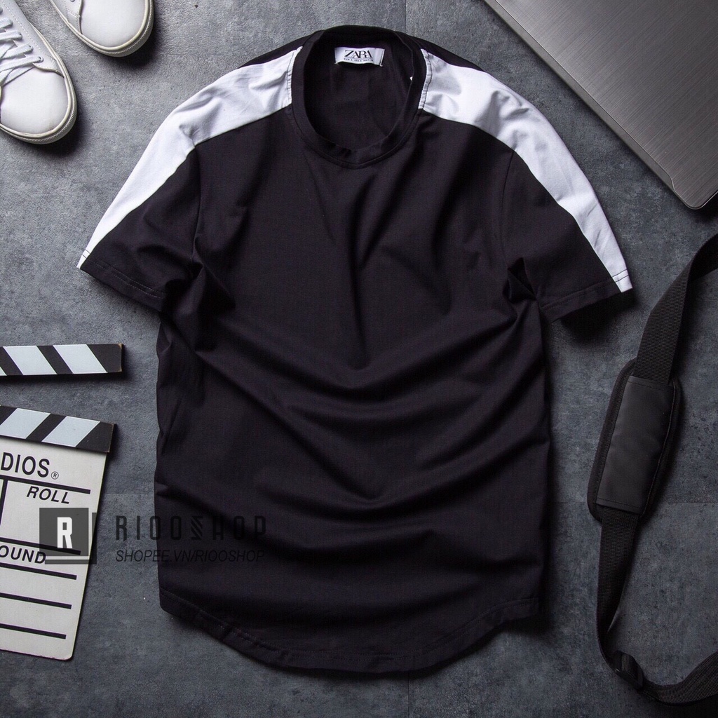 Áo thun nam cổ tròn ngắn tay vạt bầu cực đẹp RIN015 - áo phông nam cotton Riooshop | BigBuy360 - bigbuy360.vn