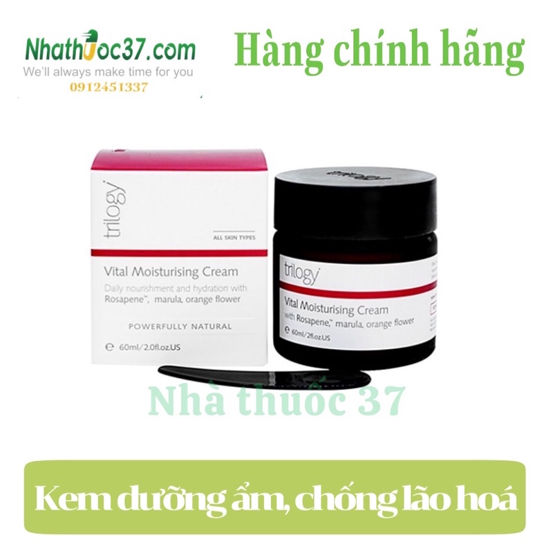 Kem dưỡng ẩm Trilogy vital moisturising cream thấm nhanh, cấp ẩm, chống lão hóa, tái tạo da