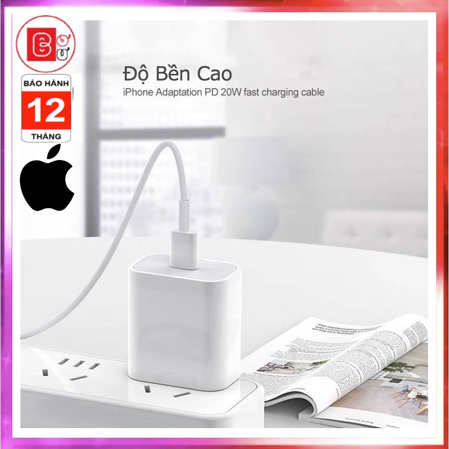 Củ Sạc Nhanh IP 20W,Dây Cáp Sạc phone ,Bộ PD 20W+Type-C to Lightning C-Bơ Bư