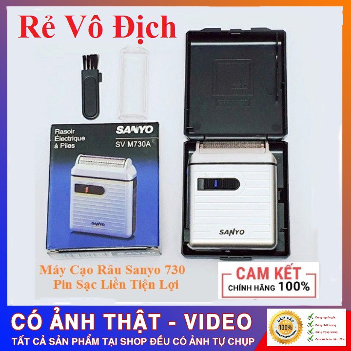 Máy Cạo Râu Nhật Bản Sanyo M730A Giá Rẻ FULLBOX Hộp Gương