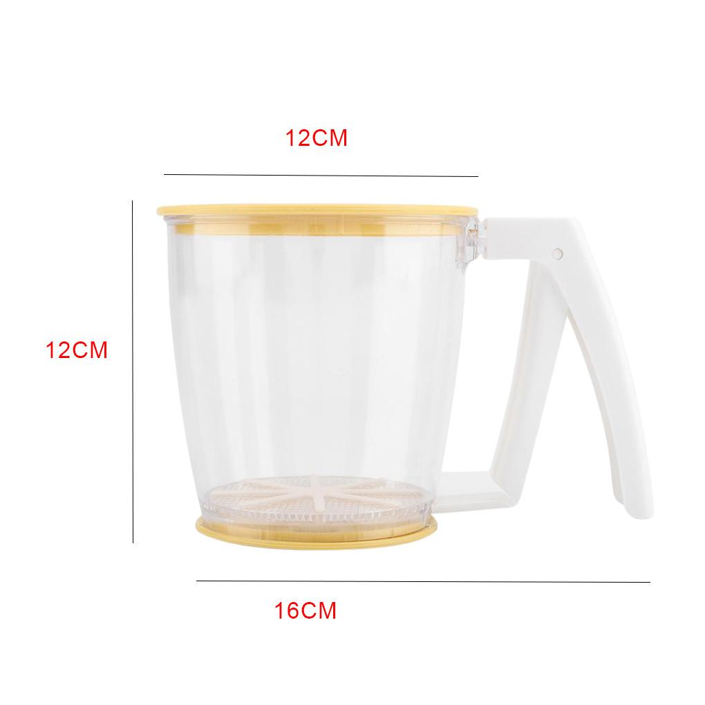 Dụng Cụ Rây Bột Cầm Tay Bằng Nhựa Có Nắp Đậy Tiện Lợi