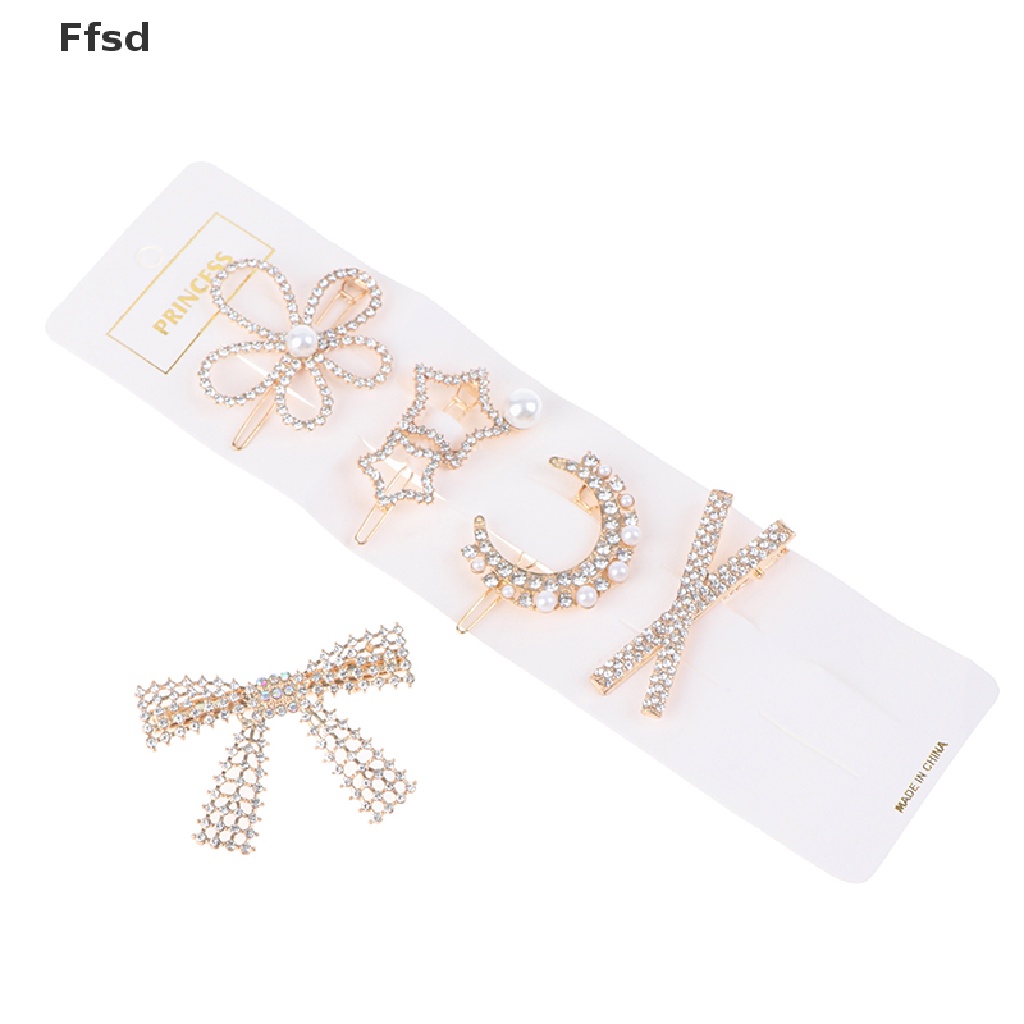 Set 5 Kẹp Tóc Đính Đá Thời Trang Cho Nữ