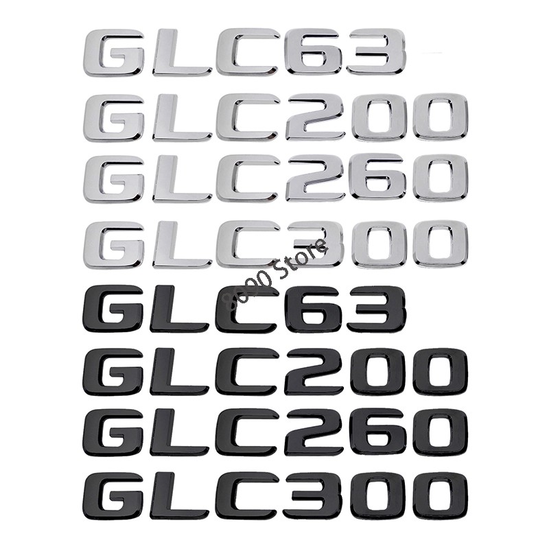 Miếng Dán Chữ 3d Trang Trí Đuôi Xe Ô Tô Mercedes Benz Glc63 Glc200 Glc260 Glc300