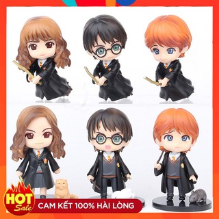 [ Cả 6 Mô Hình ] Bộ Mô hình 06 Nhân Vật Harry Potter Phiên Bản Đầu To - Cao 7Cm