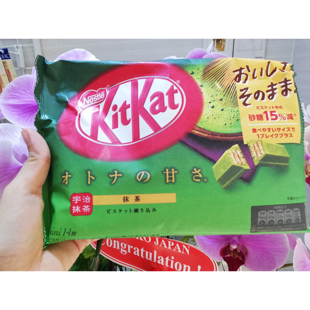 Bánh Kitkat Nhật Bản thơm ngon giòn rụm đủ vị trà xanh, dâu, cam, lúa mạch, dưa lưới, bạc hà, mint