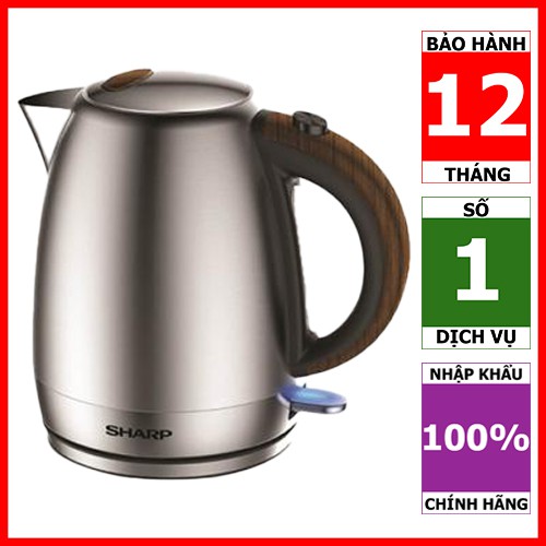 Ấm siêu tốc Sharp EKJ-17EVSD-WD 1.7 lít (Hàng chính hãng)