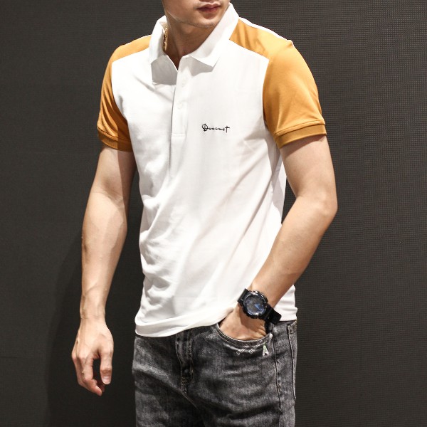 Áo thun polo nam mix màu DENIMST vải cotton cá sấu đan hình thoi, thoáng khí,mềm mại, form regular fit 1010