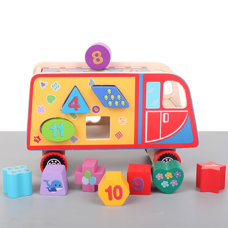 Bộ Đồ Chơi Xếp Hình Học Màu Sắc Theo Phương Pháp Montessori Cho Bé