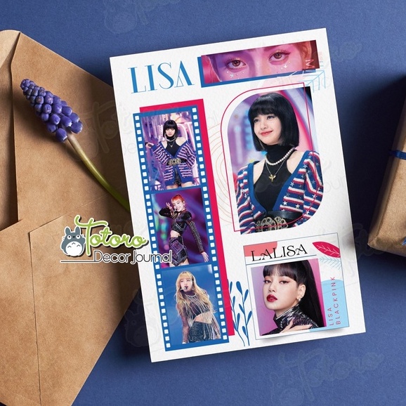 Sticker Lisa Blackpink khổ a6  hoặc a5  chưa cắt