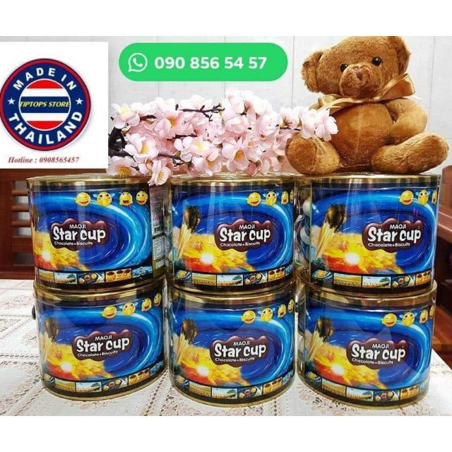 BÁNH QUY CHOCOLATE STAR CUP MAO JI THÁI LAN 500G | BigBuy360 - bigbuy360.vn