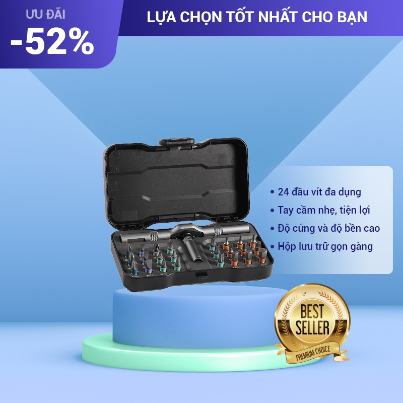 Bộ Tuốc Nơ Vít Đa Năng XIAOMI DUKA RS1 Tay Cầm Đa Dụng Có Thể Chuyển Đổi Linh Hoạt, 24 Đầu Vít Cao Cấp