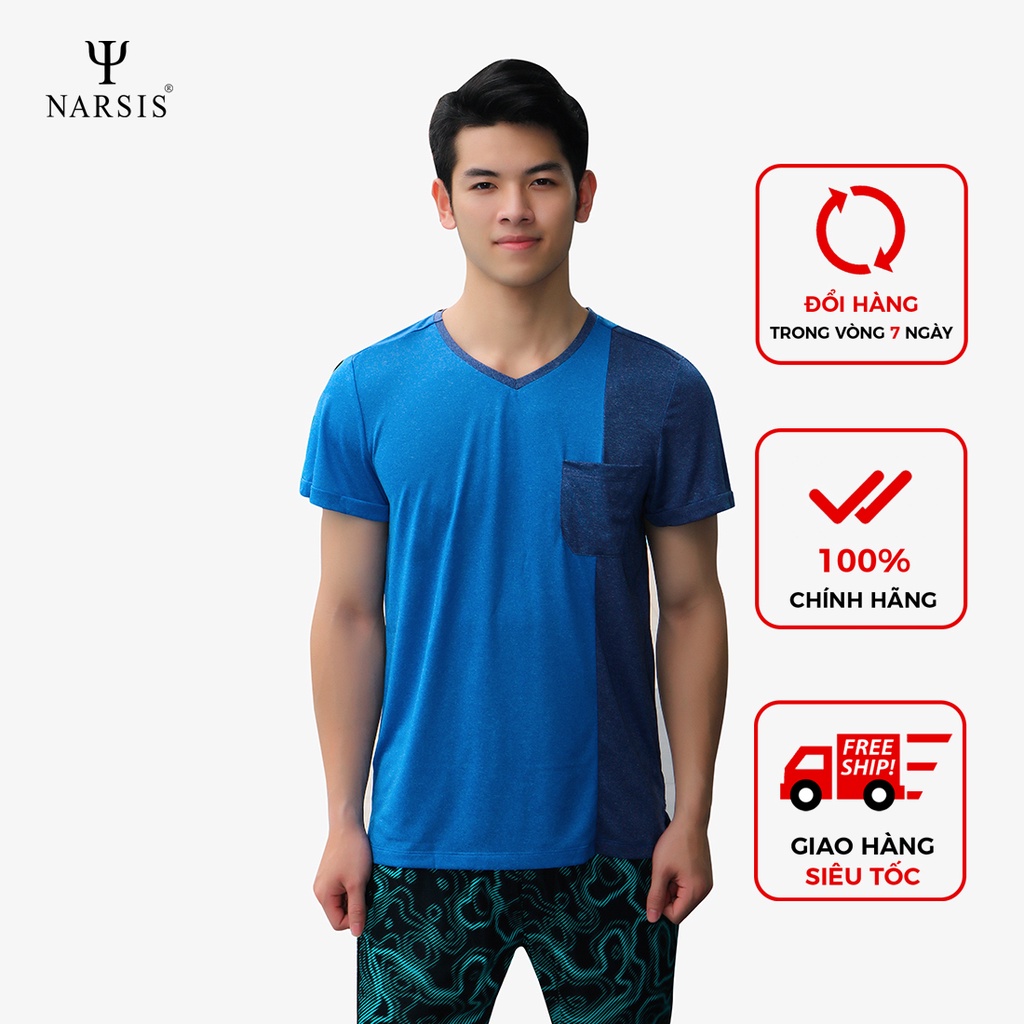 Áo Nam Narsis D8051a màu xanh dương