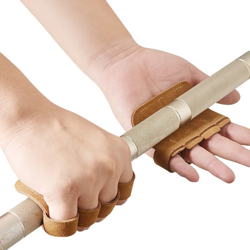 Găng Tay Hở Ngón Bằng Da Bò Hỗ Trợ Luyện Tập Thể Thao kj104