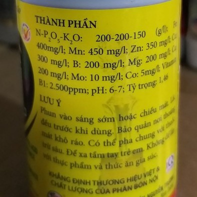 Phân Bón Vitamin B1 (chai 100ml ), Super roots B1 Đậm Đặc Cao Cấp HVP cho lan, cây cảnh