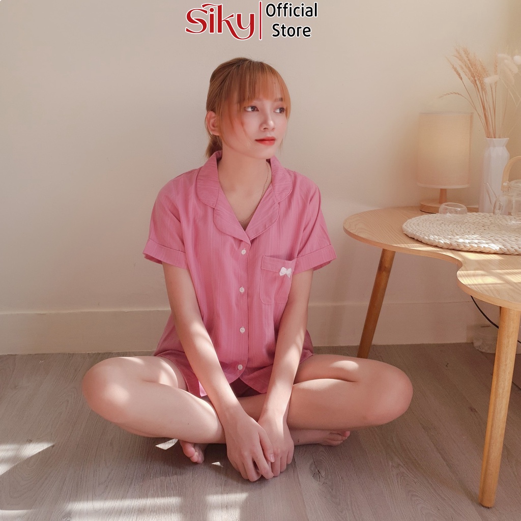 Bộ ngủ Pijama cộc tay SIKY chất đũi hàn