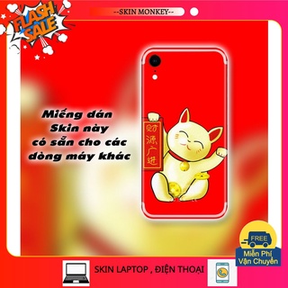 Miếng dán skin hình Mèo Thần Tài (Mã: TTD-x004) cho iPhone 5/6/6Plus/7/7Plus/X/XS max/11/11 Pro/11Pro max - bán chạy