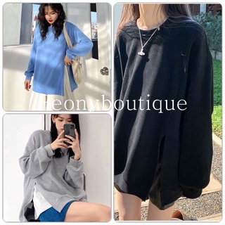  Áo Nỉ Xẻ Tà PEONYB Nữ  FREESHIP  🌸 Sweater form rộng tay bồng hoodie bánh bèo tiểu thư cá tính Ulzzang 🌸 