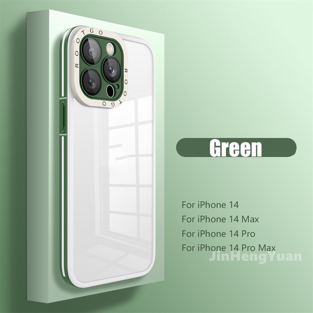 Ốp Điện Thoại Acrylic Cứng Trong Suốt Chống Sốc Cao Cấp Cho IPhone 14 13 12 11 Pro Max 14plus XR