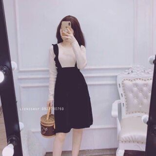 Váy len giả yếm