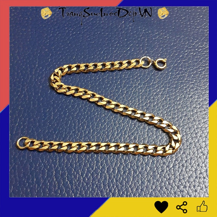 Lắc tay inox 5mm khóa Vip sáng đẹp, không đen đem lại đẳng cấp phong độ cho người đeo