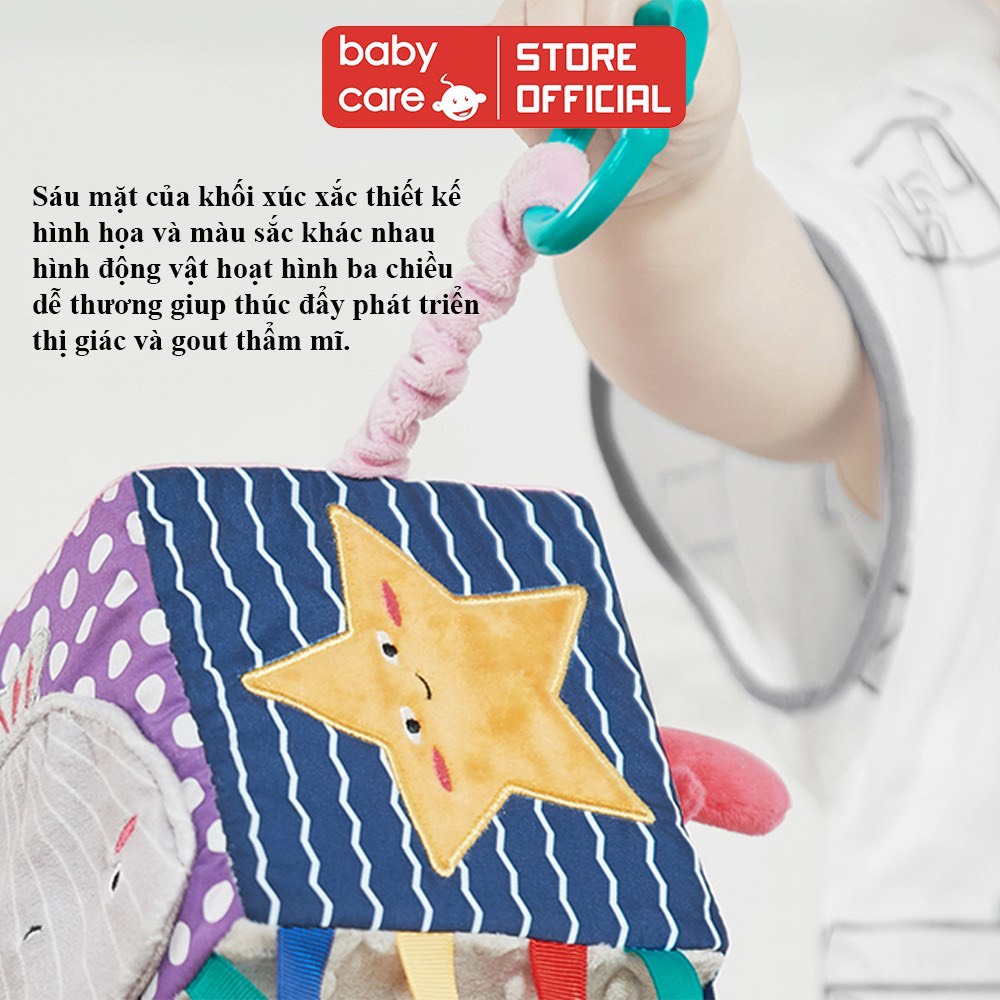 Xúc xắc vải Babycare BC7318 đồ chơi hình khối phát triển trí tuệ cho bé