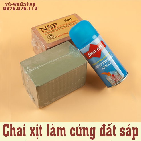 Chai xịt lạnh làm cứng đất sáp - làm chậm đông cứng resin - giảm đau thể thao.