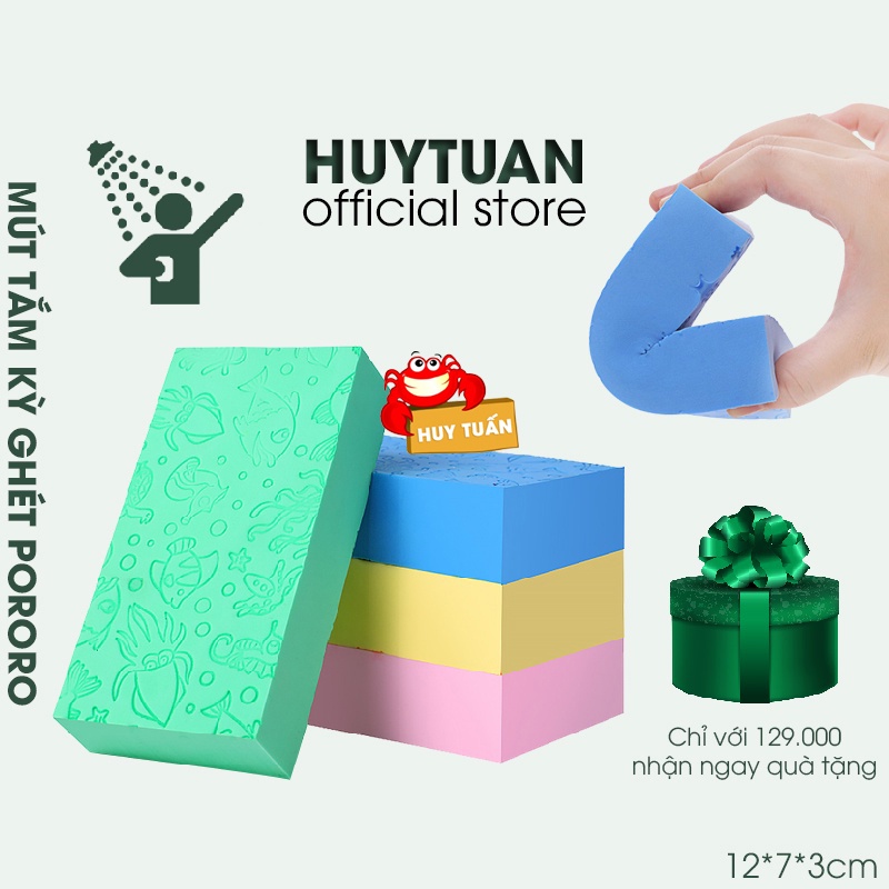 Mút Tắm Kì Ghét, Bông Tắm Tẩy Tế Bào Chết, Tạo Bọt, Kì Lưng Nhiều Màu Dễ Thương (Mt04)
