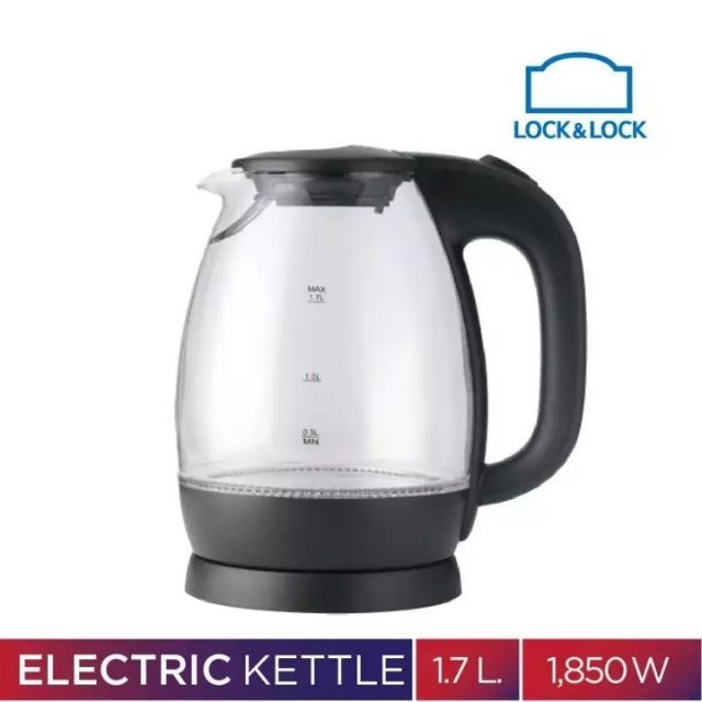 Ấm điện đun nước thủy tinh Lock&amp;Lock 1.7L, 1.8L 1850W