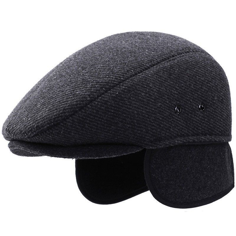 Mũ nồi / Nón Beret thu đông dành cho nam trung niên – thiết kế che được tai và gáy