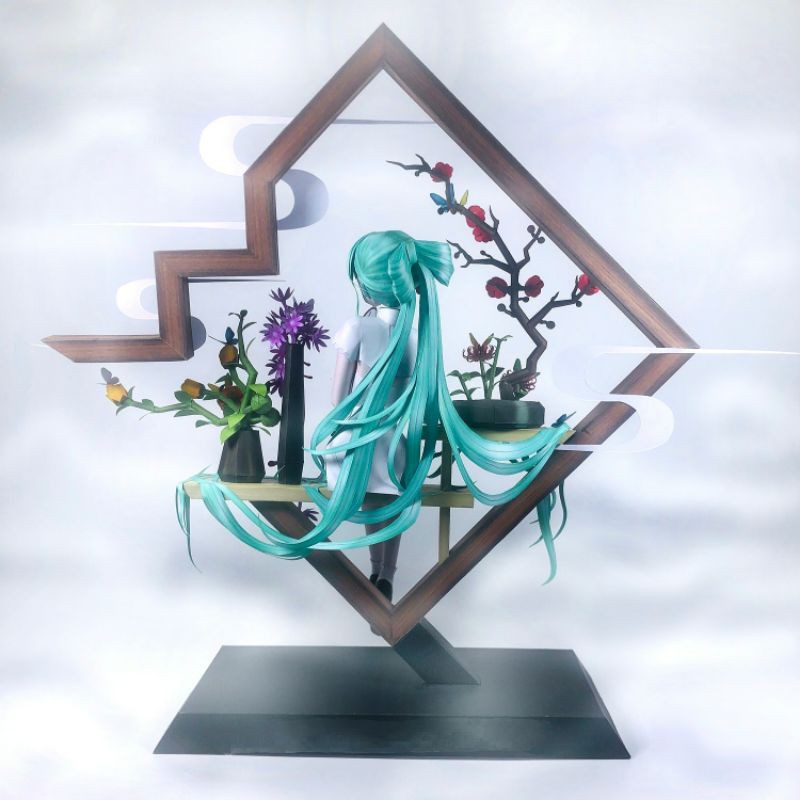 Mô hình giấy anime girl Virtual idol/Vocaloid] Myethos Cheongsam Miku