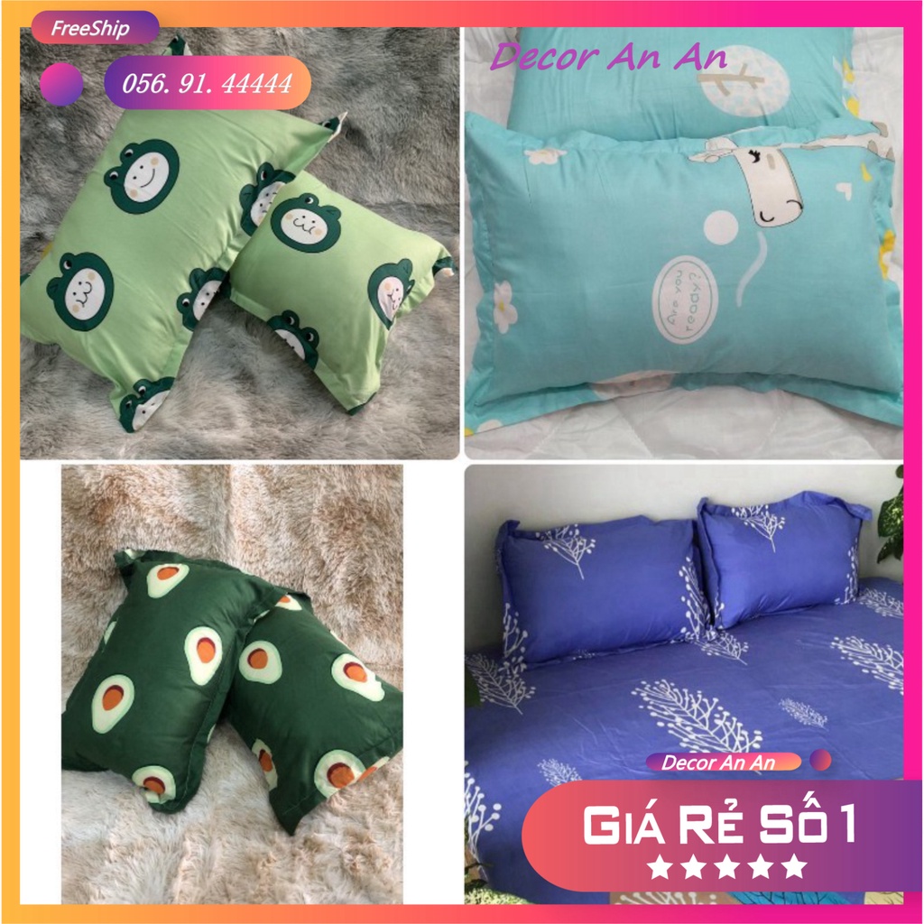 Vỏ gối nằm cotton poly_vỏ gối đẹp,dễ thương_hàng không kèm ruột_ kích thước 45x65(SẢN PHẨM GỒM 1 CHẾC) | BigBuy360 - bigbuy360.vn