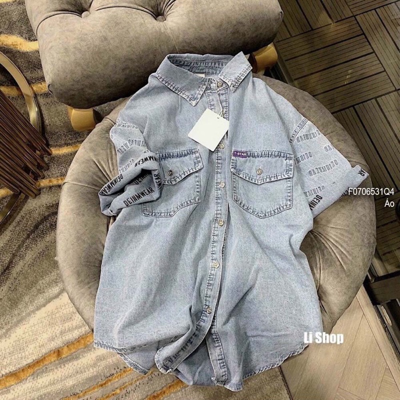 Áo Sơ Mi jean in hình có cổ s TT0706