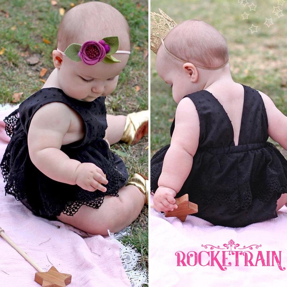 Áo váy liền thân thiết kế phối ren đặc sắc dành cho bé gái sơ sinh 0-18 tháng tuổi