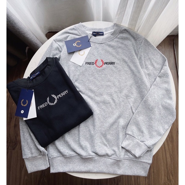 Áo nỉ thêu chữ FRED Đen-ghi | BigBuy360 - bigbuy360.vn