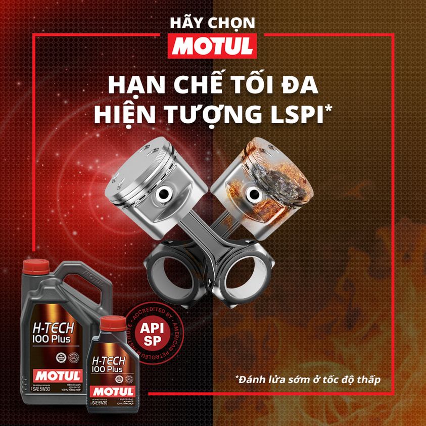 Dầu nhớt Motul H-Tech 100 Plus 5W30 SP/CF 4lit ô tô tổng hợp cao cấp
