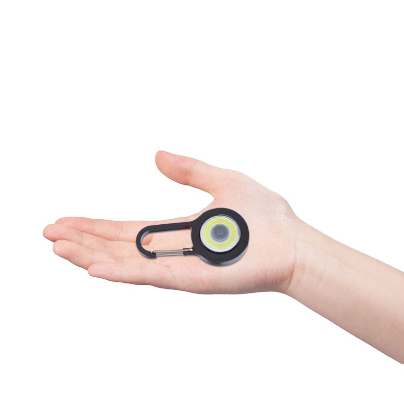 Đèn Pin LED COB Mini Có Móc Treo/ Móc Chìa Khóa Tiện Dụng Cho Ba Lô
