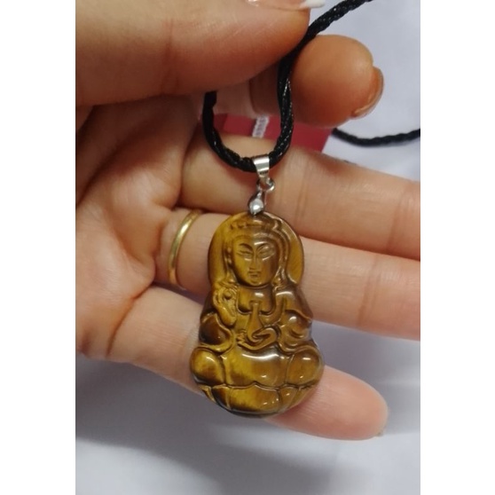 Mặt dây chuyền phật Bà bình an may mắn tặng kèm dây đeo cổ