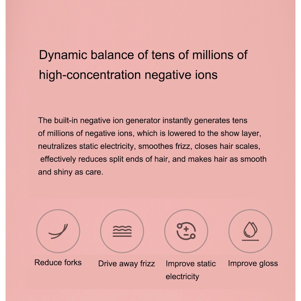 Máy sấy tóc Xiaomi H101 CMJ04LXW Negative ion portable hair dryer BH 6 THÁNG