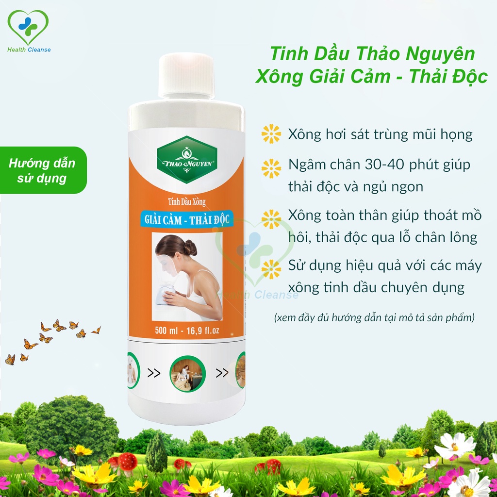 Tinh dầu xông giải cảm thải độc Thảo Nguyên 500ml