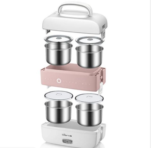 HỘP CƠM CẮM ĐIỆN 4 KHAY INOX 0,4L BEAR | BigBuy360 - bigbuy360.vn