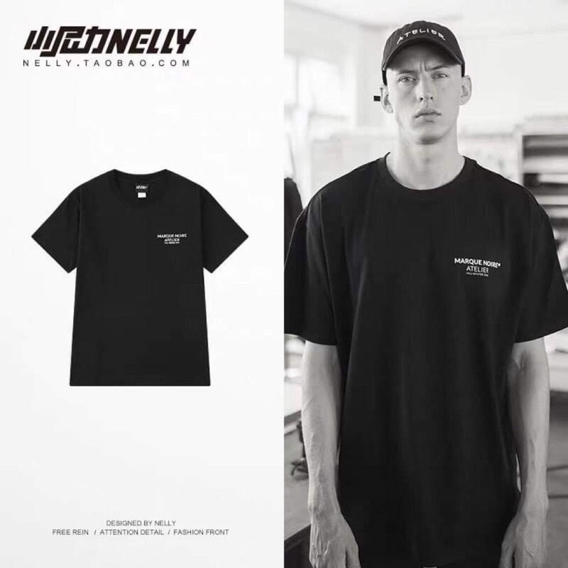 (CÓ SẴN )HÀNG CHÍNH HÃNG áo thun NELLYHEYBIG unisex,hoạ tiết đơn giản in chữ MARQUE ở ngực phải mã BHYDX5442C