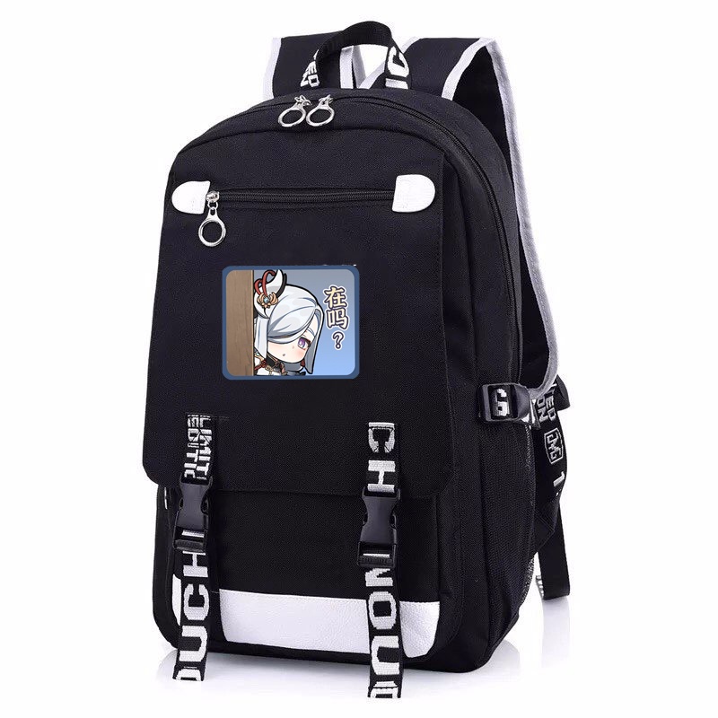 Balo nam nữ in hình GENSHIN IMPACT ver CHỮ NHẬT anime chibi Thiết kế thông minh đi học tiện lợi nhiều mẫu