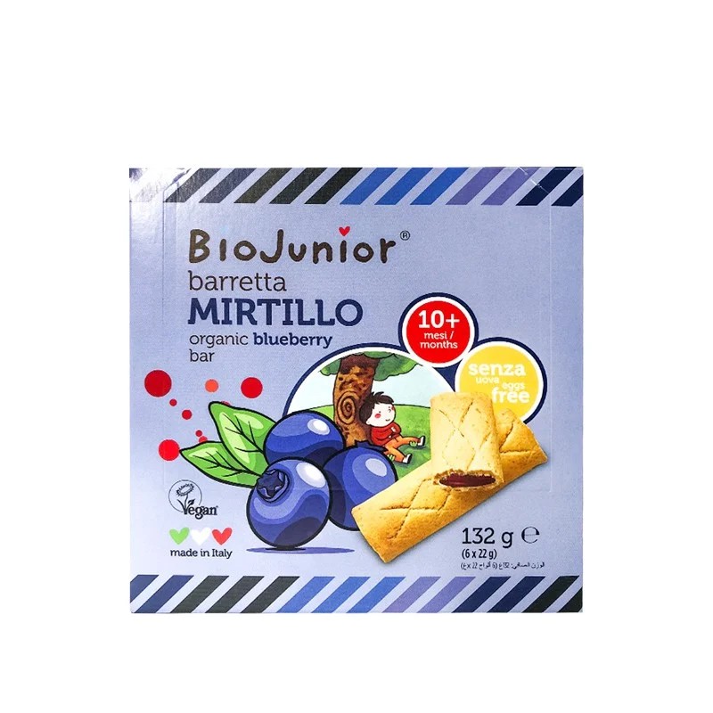 Bánh ăn dặm hữu cơ cho bé vị việt quất Bio Junior 132g (Từ 10 tháng tuổi)